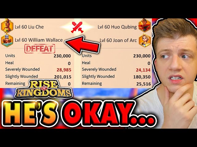 William Wallace TEST RESULTS Are AVERAGE? Rise of Kingdoms (Prerelease)