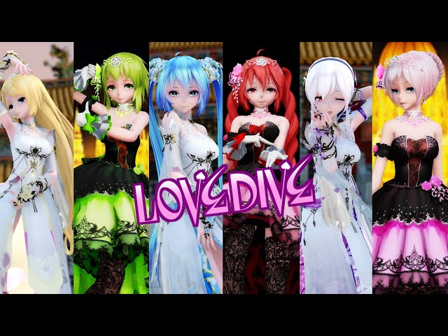 【MMD】IVE - LOVE DIVE【Vocaloids】(18 models) [4K]