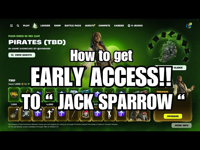 How to Get Jack Sparrow Skin in Fortnite!