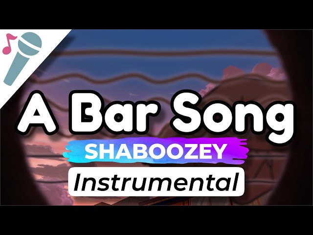 Shaboozey - A Bar Song (Tipsy) - Karaoke Instrumental (Acoustic)