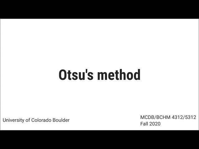 Otsu's Method