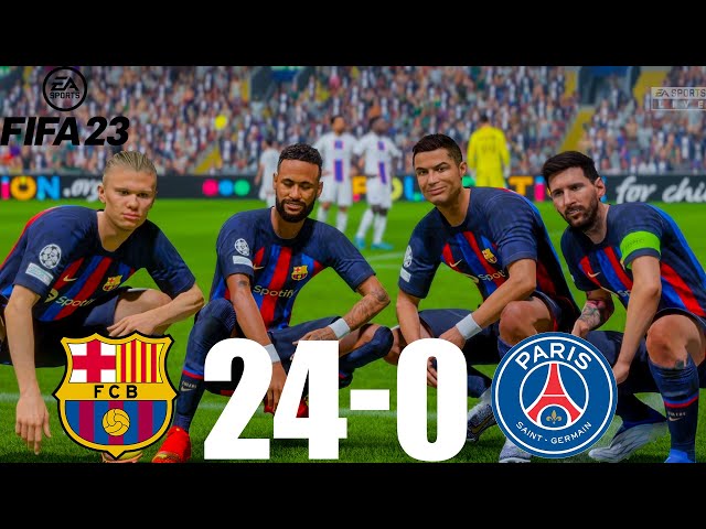 FIFA 23 | MESSI, RONALDO, NEYMAR, MBAPPE, ALL STARS | BARCELONA 24-0 MAN CITY