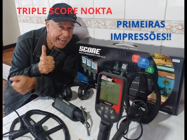 Detectorismo!! Detector TRIPLE SCORE NOKTA 1º Teste na praia!!