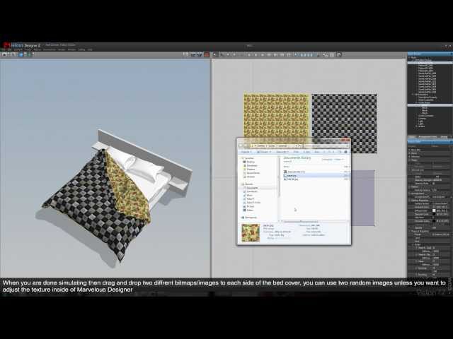 Tutorial #02 Creating a bed "cloth" (Marvelous Designer) [1080p]