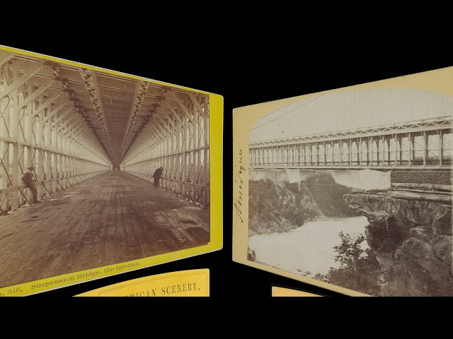 Interior & Exterior of Niagara Suspension Bridge ~1865 (VR 3D still-image)