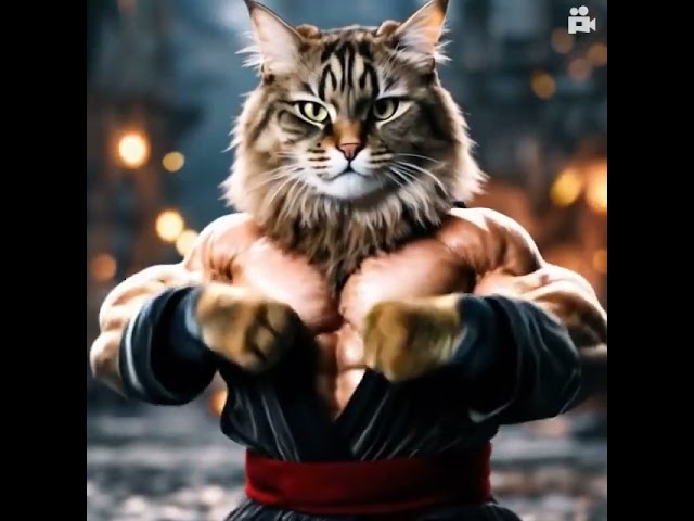 Stronger cat karate 💪🏻🥋 Cat, short, moral, mom, son, crayon, art, story #ai #cat #catie #foryou