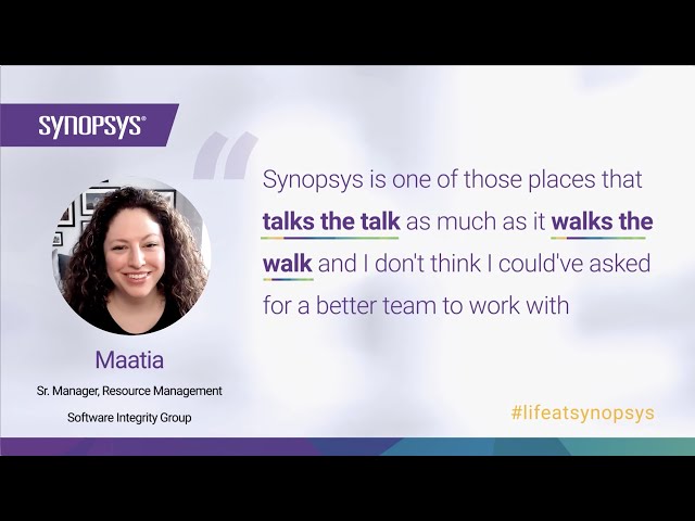 An Inside Look: Maatia, Resource Management Manager  | Synopsys