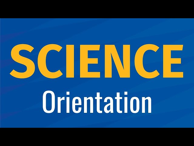 2021 Science Graduate Orientation video