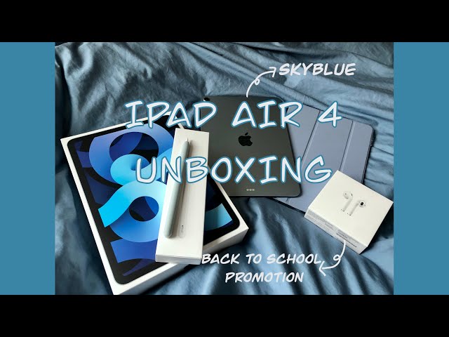 iPad Air 4 Unboxing | Sky blue | Back to school promotion (in Korea)