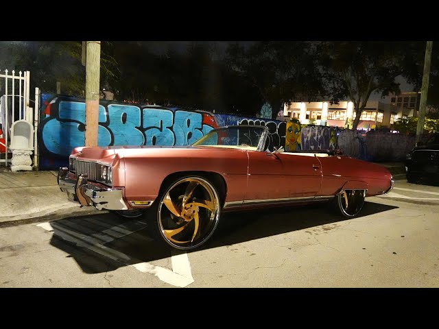 I Caught This Lavender and Rose 73' Donk on 28s in Wynwood Miami! Quick Look!