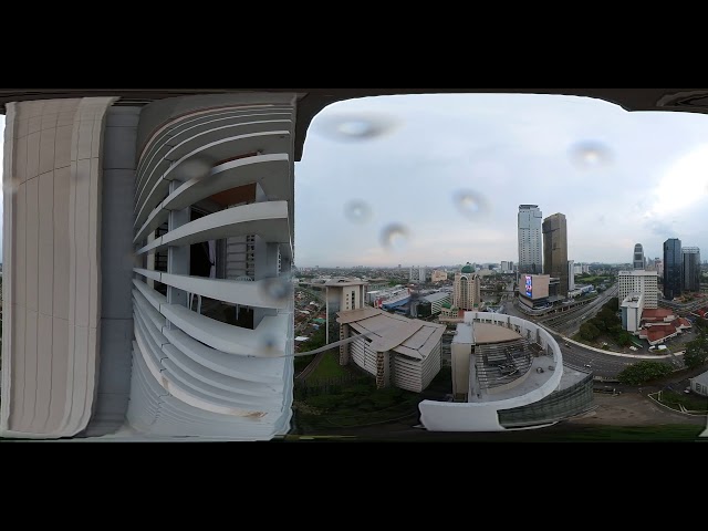 rain test 360 degree video, use mobile youtube app