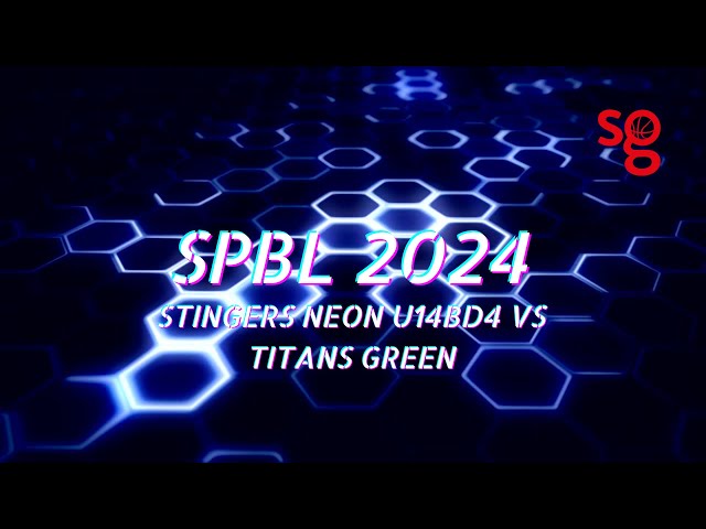 SPBL 2024 Stingers Neon U14BD4 vs Titans Green