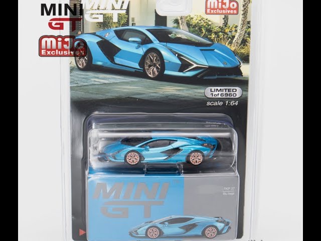 MINI GT 1:64 Lamborghini Sian FKP 37 Blu Aegir