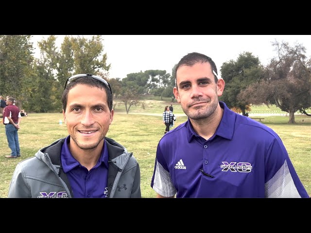 Co-coaches Benny Madrigal & Sky Fierro of CIF Central Section champion Madera South Boys XC Team