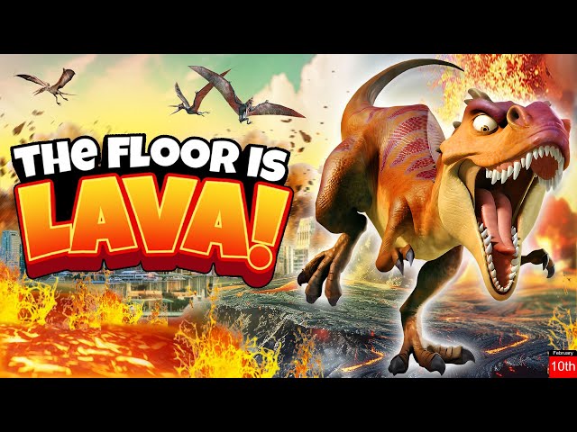 “Escape From Dino!” 🌋🌋 Floor is Lava Game | Brain Break Dance | Danny Go! Songs for Kids