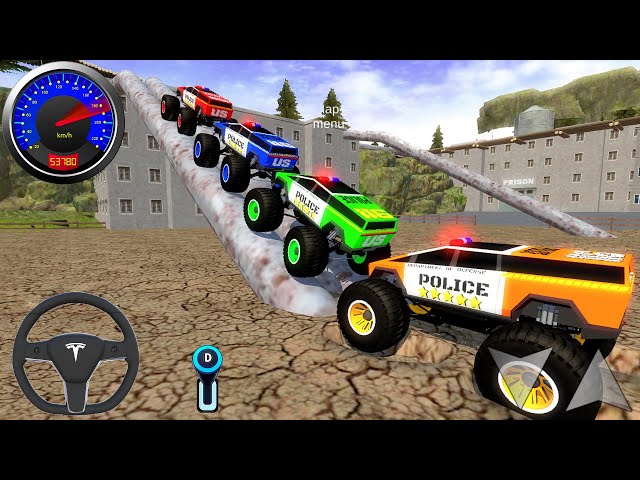 Juegos De Carros - Police Monster Trucks Impossible Driver #2 - Car Extreme Racing Android GamePlay