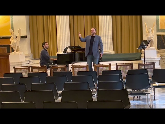 'Zueignung' by Richard Strauss ~ Athens Recital Dress Rehearsal ~ Jonathan Lasch, baritone