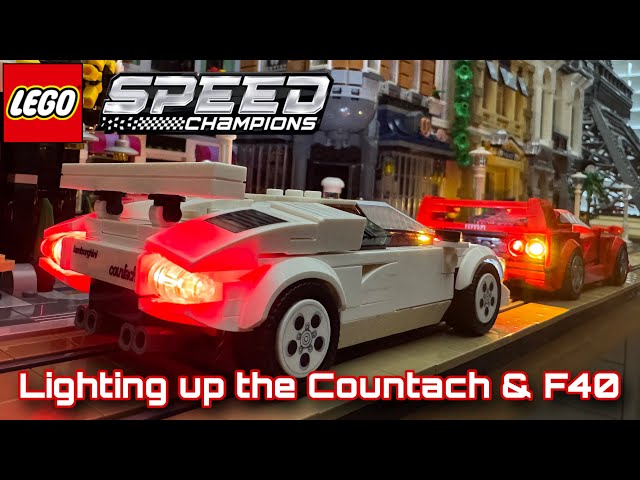 Lighting up the LEGO Lamborghini Countach & Ferrari F40! Zene Bricks lighting kit review.