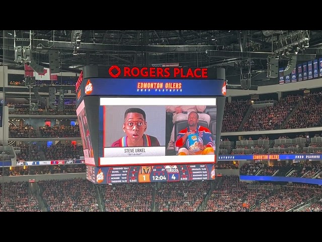 Celebrity Look-Alikes at the Edmonton Oilers Game featuring Steve Urkel