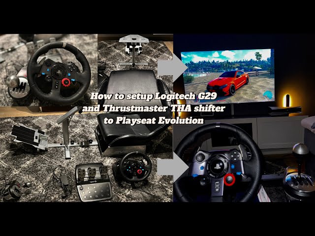 HOW TO SETUP PLAYSEAT EVOLUTION + Logitech G29 +Thrustmaster TH8A Shifter and connect  Playstation 5