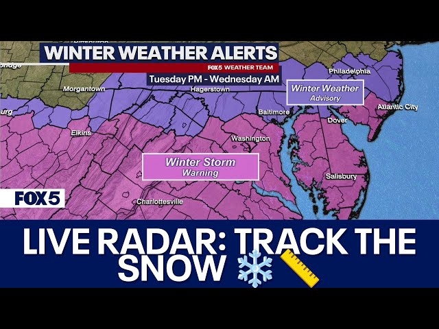 LIVE RADAR: TRACK THE SNOW ❄️📏 | FOX 5 DC