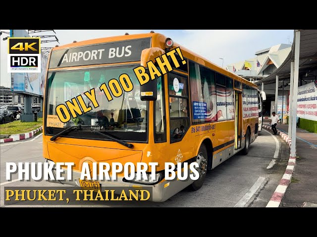 [PHUKET] BUS from Phuket Airport to Phuket Oldtown “Save & Easy” (ENG SUB) | Thailand [4K HDR]