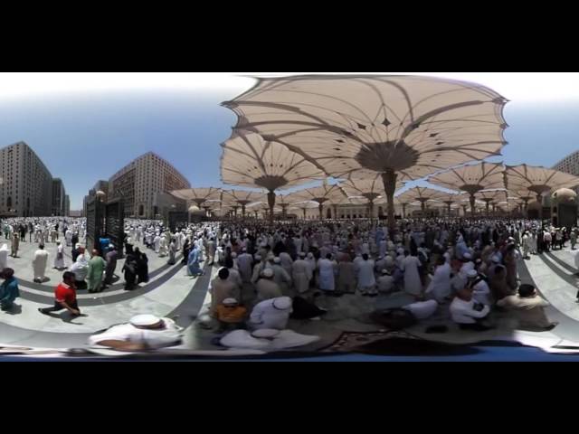 Madinah - Ramadan 2016 - 360 Degree outside view of the Haram after Jummah Salat