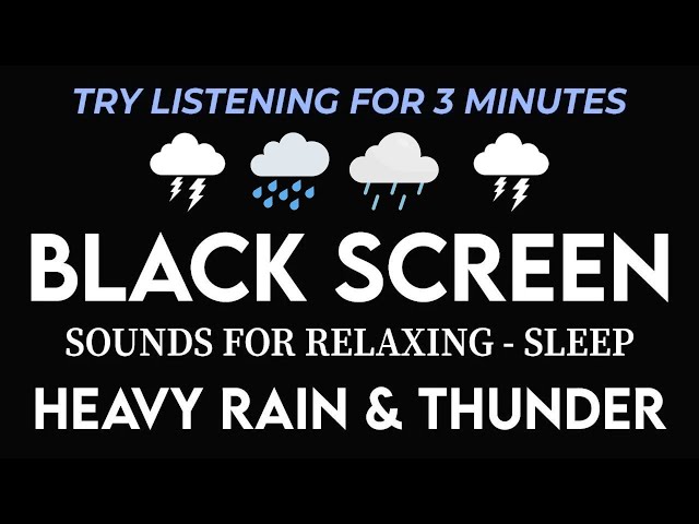 Relaxation Therapy for Sleep in 5 Minutes | Real Rain & Thunderstorm Sounds for Deep Sleep | No Ads