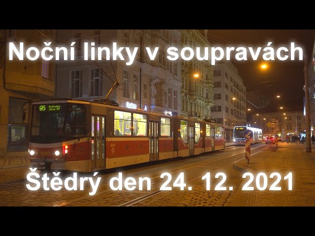 Speciální noční linky na Štědrý den 2021 + Vánoční tramvaj | 8K HDR