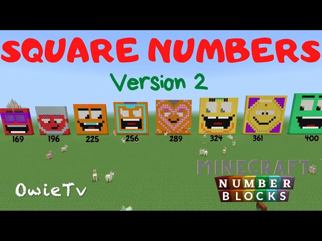 Square Number Song Numberblocks Minecraft | Math Songs For Kids