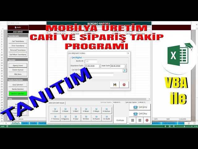 Mobilya Üretim Cari ve Sipariş Takip Programı -TANITIMI