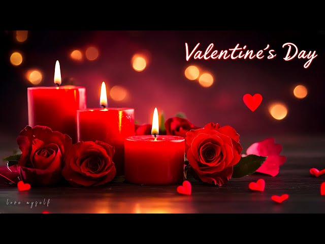 Cozy Valentine's Day Candles Ambience ♥️ Instrumental Valentine Music🌹Valentine Background Music