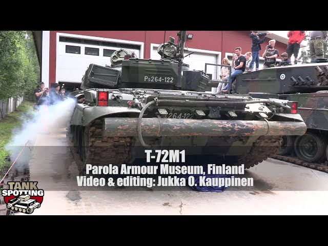 T-72M1 Engine Start And Running From Behind - Parola Armour Museum