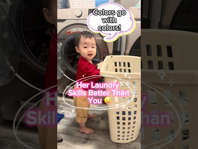 When Your Toddler Follows Laundry Rules Better Than You 😂