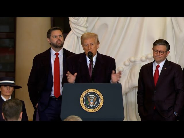 President Trump delivers remarks in Emancipation Hall | Raw