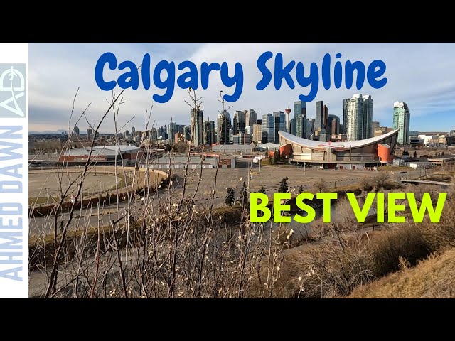 Amazing Calgary City Skyline View From Scotsman’s Hill | | Calgary 4K Travel