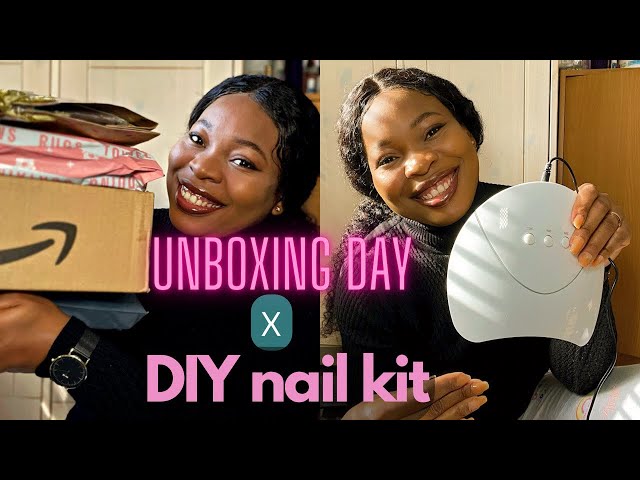 Unboxing some Amazon and eBay finds| DIY nail kit day| how to install nails using a poly gel kit.