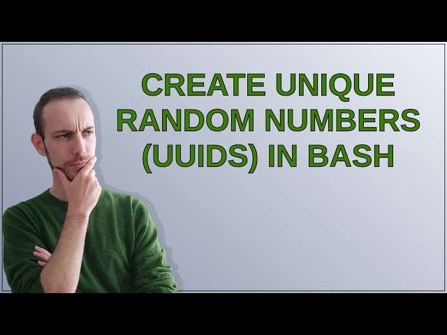 Unix: Create unique random numbers (UUIDs) in bash