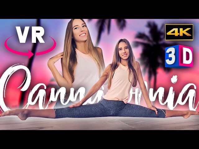 [VR 3D 4K] CANNAFORNIA GIRLS - SEXY FITNESS STRETCHING YOGA PANTS IN VIRTUAL REALITY - 360/180