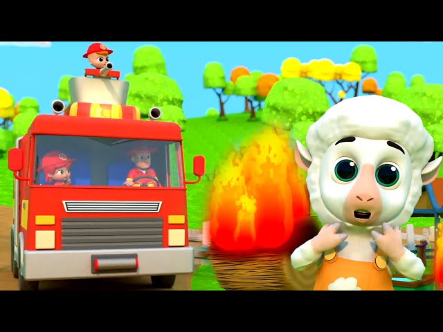 Wheels On The Firetruck Go Round And Round, Emergency Vehicles And Kids Songs - Live