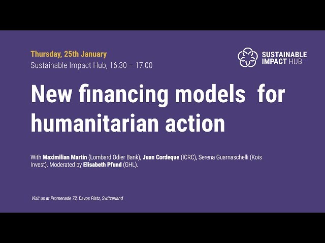 STREAM: New financing models for humanitarian action