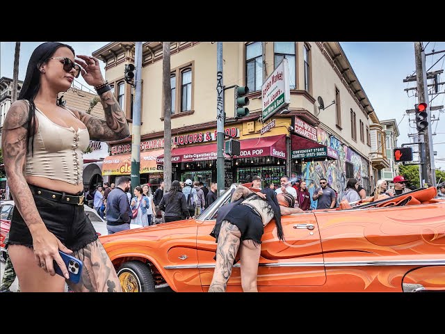 🔥NEVER SEEN SO MUCH BEAUTY LOWRIDER CAR SHOW SAN FRANCISCO MISSION DISTRICT 🇺🇸