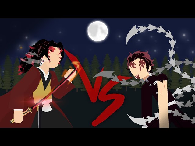 Yoriichi Vs Tanjiro Demon King (Kimetsu no Yaiba) || Stick Nodes