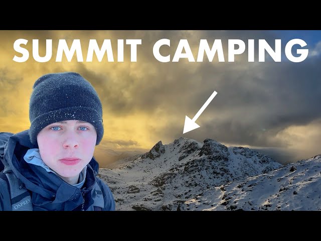 Winter Summit Camping in the Scottish Alps