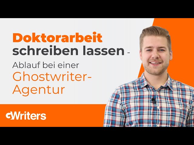 Mustervorlage für Doktorarbeit schreiben lassen – Ablauf bei einer Ghostwriter-Agentur