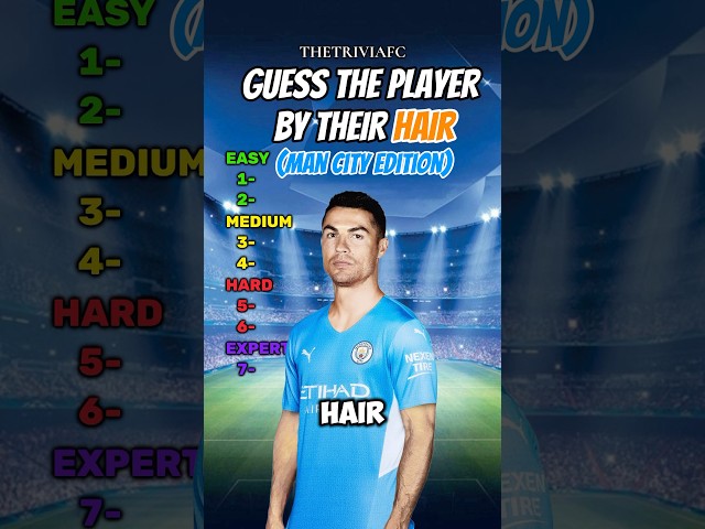 Guess these man city players by their hair#footballtrivia #footballquiz #trivia #quiz