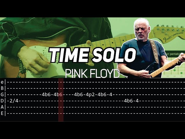 Pink Floyd - Time solo (Guitar lesson with TAB)