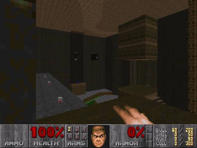 Doom II level 6, The Crusher: Blue key at Skill 4/5