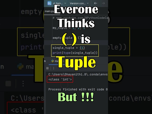 Did you know this? The Truth About Parentheses and Commas in Tuple ! Tricks #python #pythonshorts