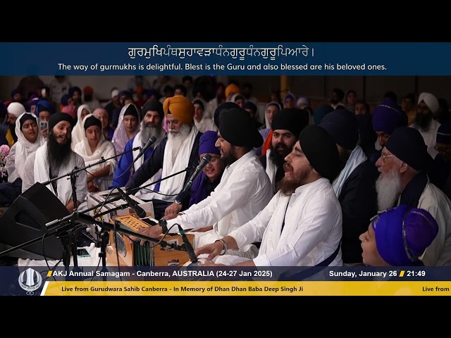 032 Canberra 26Jan2025 Rainsabai Kirtan Bhai Harpanthpreet Singh Jee Brisbane